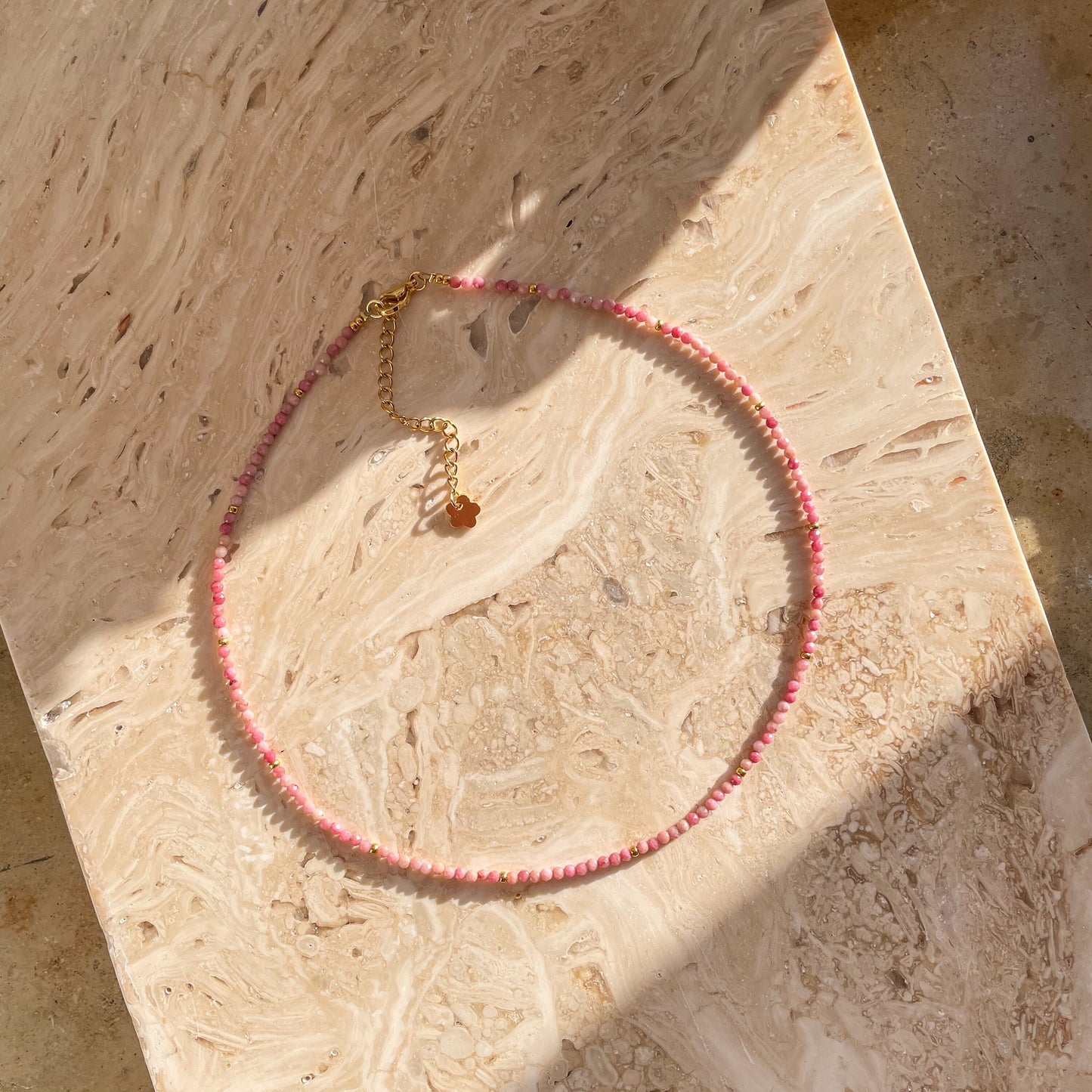 Rosa Edelsteinkette aus Opal