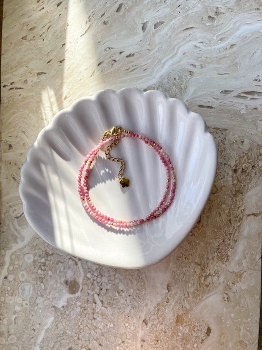 Rosa Edelsteinkette aus Opal