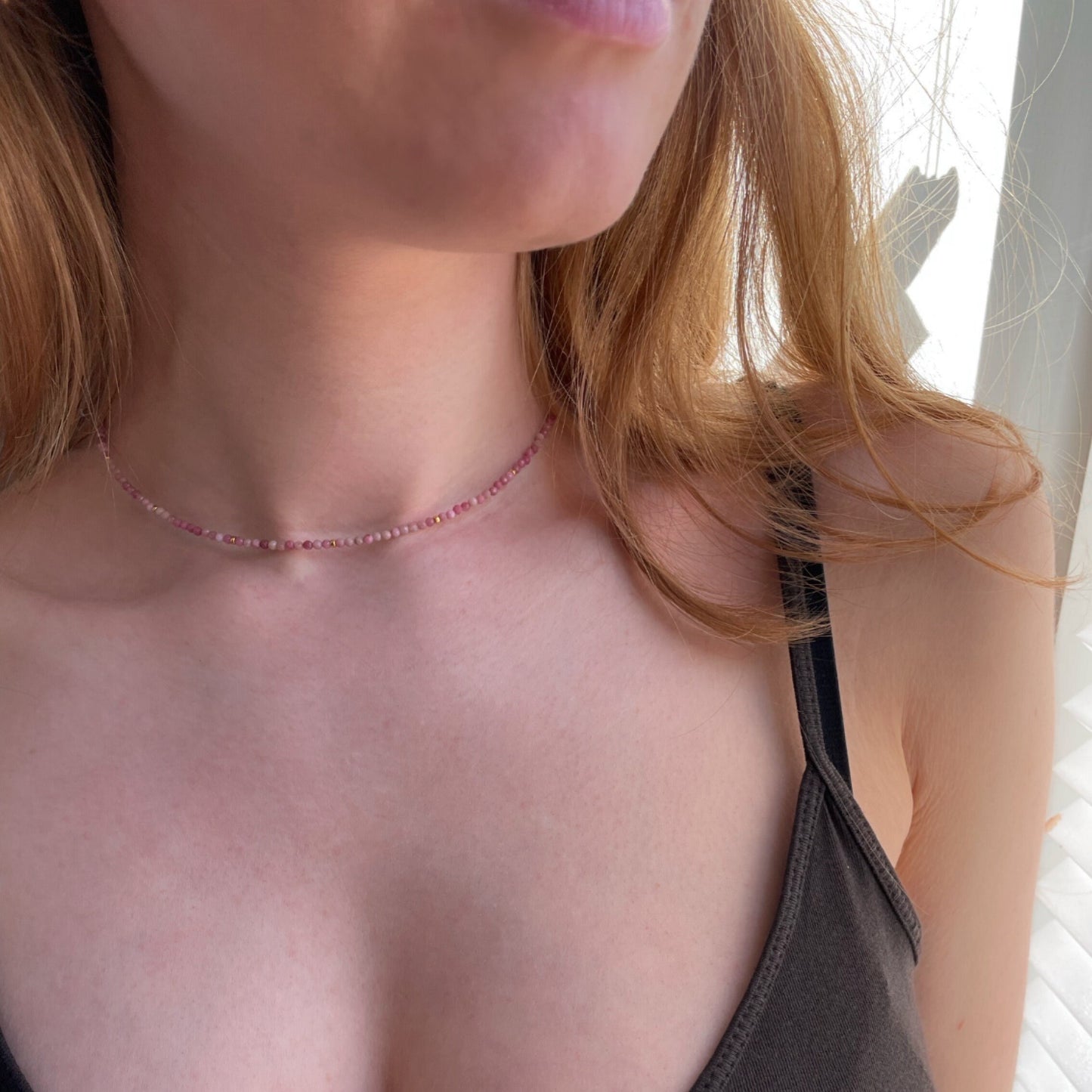 Rosa Edelsteinkette aus Opal