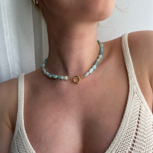 Edelsteinkette aus Amazonit