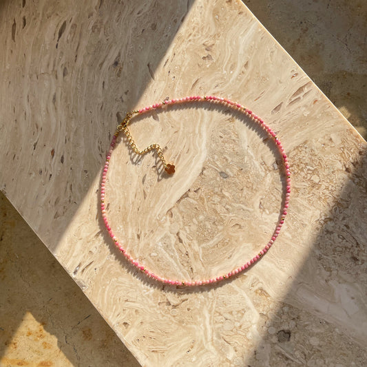 Rosa Edelsteinkette aus Opal