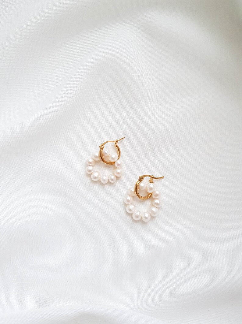 Baroque pearl earrings